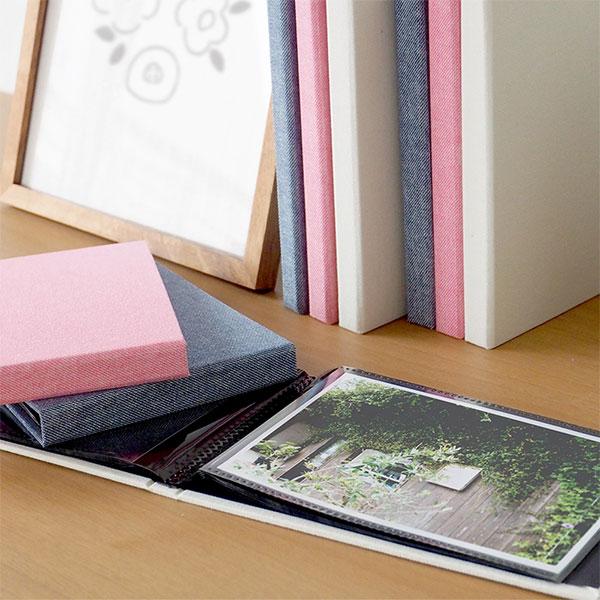 【kaorin】 12インチアルバム2冊＋訳あり1冊 台紙カバー2パック ナカバヤシ A-COP2L-480-W コット 黒台紙フォトアルバム 2L判 横 48枚