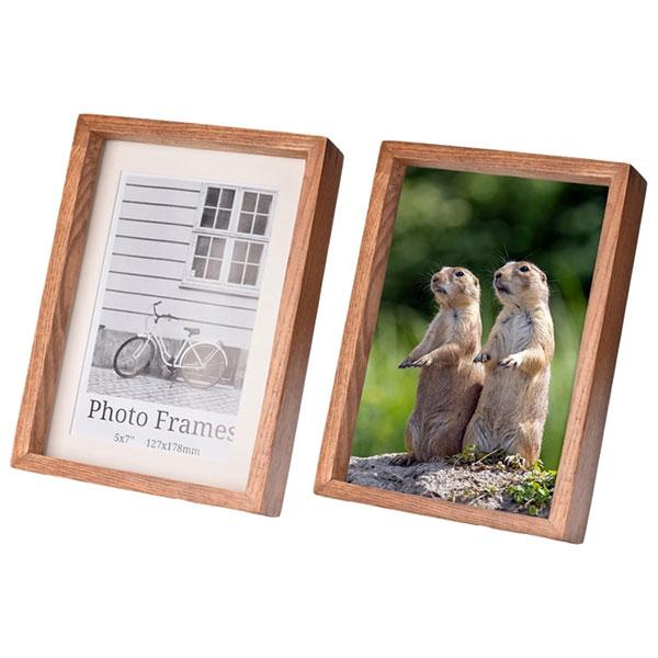 エツミ VE-5598 木製フォトフレーム ナチュラル・2L/ハガキ ナチュラル