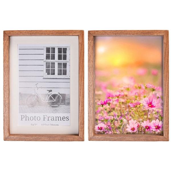 エツミ VE-5598 木製フォトフレーム ナチュラル・2L/ハガキ ナチュラル