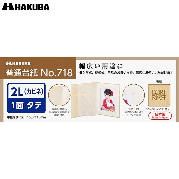 【メール便 送料無料】 ハクバ M718-2LT-1 普通台紙 No.718 2L（カビネ）サイズ 1面 （タテ）｜shasinyasan｜05