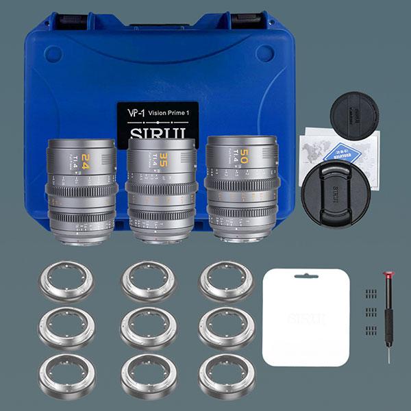 SIRUI VP-1-3G シネマレンズ T1.4 Full Frame 3本セット(24mm SIRUI VP-1-3G シネマレンズ T1.4 Full Frame 3本セット(24mm