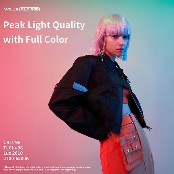 ケンコー・トキナー MOLUS X60 RGB COB Light ZHIYUN LEDライト 60W 【送料無料】｜shasinyasan｜06