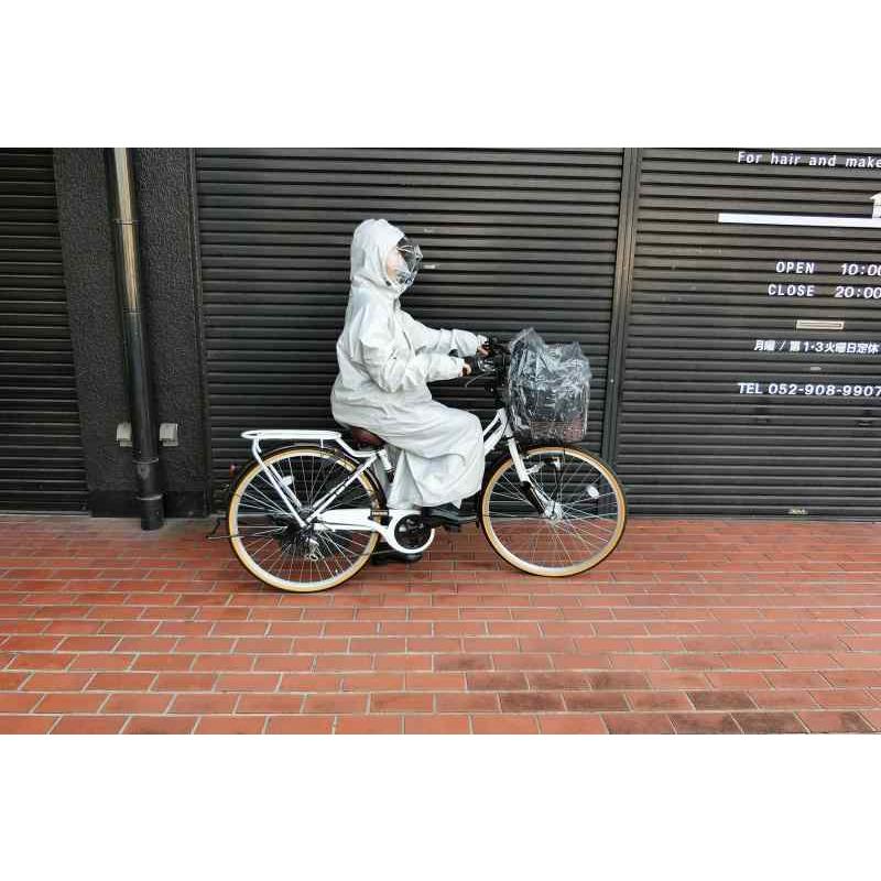 即日発送サギサカ(SAGISAKA) 自転車用 新リュック背負えるレインコート グレー フリーサイズ 食器、グラス、カトラリー 