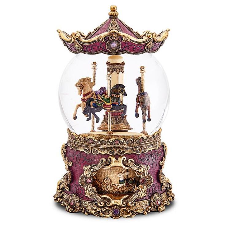 新発売の 美品 ヨーロッパ式 クリスタルボール ミュージックボックス 誕生日の結婚プレゼント レトロメリーゴーランド 曲目 The Carousel Waltz 人気満点 Mesquita Rj Gov Br