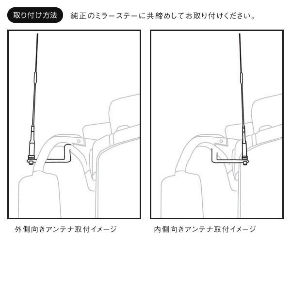 ジェットイノウエ アンテナステーブラケット 無線アンテナ用 ふそう大型スーパーグレート専用 角度調整機能付 トラック・カー用品｜shbplan｜02