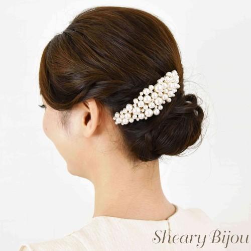 バレッタ 大きめ パール デート ゴールド シルバー ヘアアクセサリー レディース 髪飾り 結婚式 ２次会 パーティ 着物 贈り物 大人 3点福袋 Sh Shearybijou 通販 Yahoo ショッピング