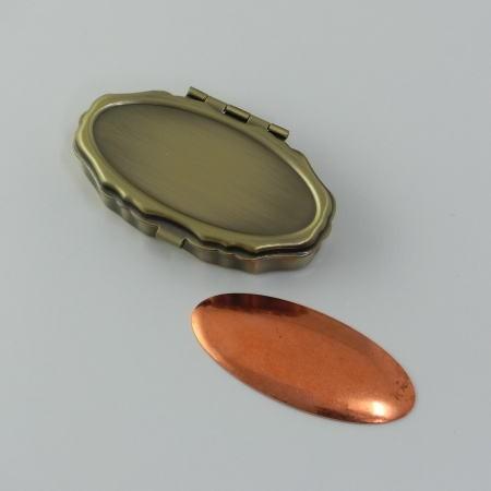 ピルケース 銅板セット 楕円 1セット アンティークゴールド 手芸