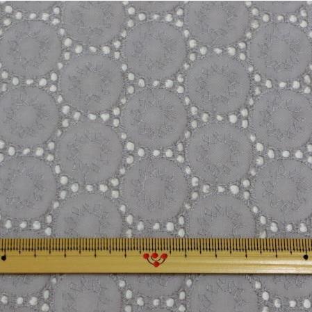 レース生地 綿ローンレース サークル 10cm単位 5色 日本製 洋裁 服地