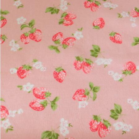 綿ローン 生地 いちご 10cm単位 3色 日本製 洋裁 服地 手芸