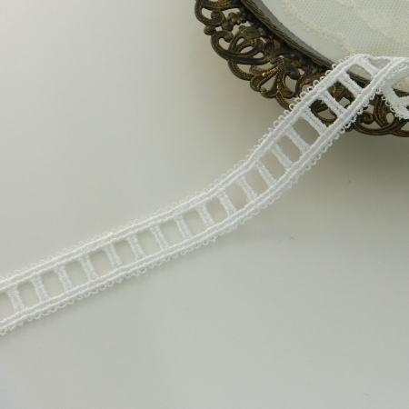 ケミカルレース はしごレース 白 15mm幅 50cm単位 日本製 服飾資材  