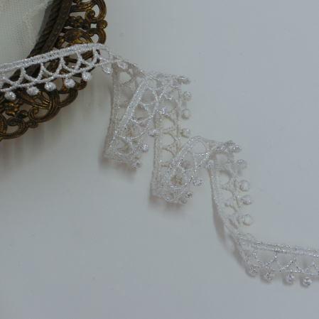 ケミカルレース シルバー 12mm 50cm単位 日本製 服飾資材 手芸 細幅
