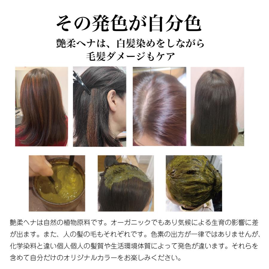 yuki　正規品　ヘナ5個 ナイアード ヘナ 100％ ( 400g(100g*4袋入) ) 洗髪剤 カラー剤
