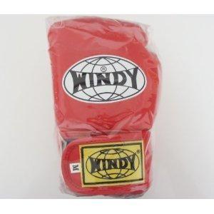 Windy ウインディ 合皮製キックボクシング 子供用グローブ 赤 Lサイズ いつでも送料無料