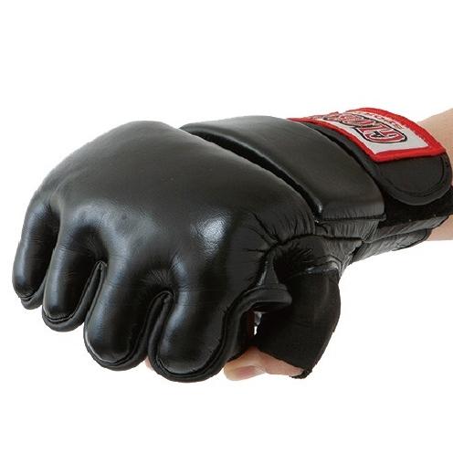 送料無料】 オープンフィンガーグローブ 厚素材 (高級本革) 027 黒