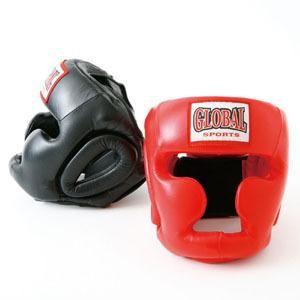 送料無料】 プロヘッドガード 050 黒 (高級本革) ヘッドギア キック