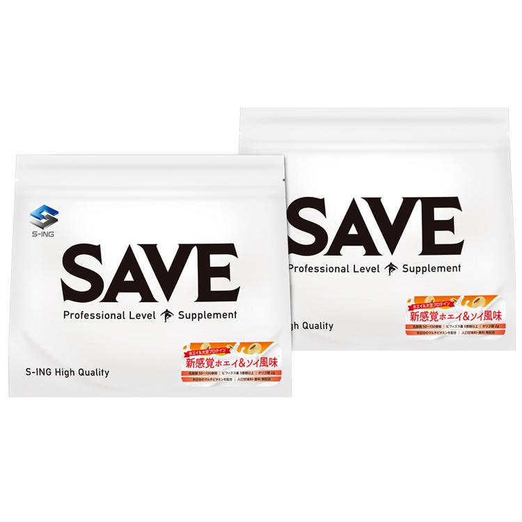 2袋セット】 SAVE 新感覚プロテイン 新感覚ホエイ＆ソイ風味 1kg (500g 