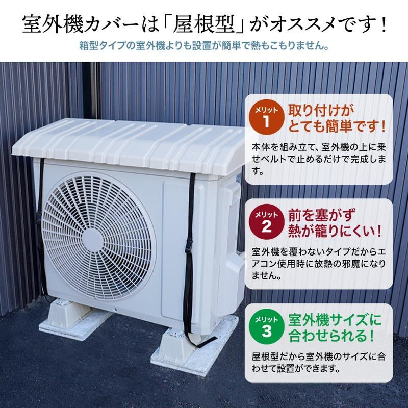 室外機カバー 日よけ 家庭用エアコン エアコン部品 夏 大型 屋根型 オールシーズン 省エネ 遮熱 : シーツ工房 COCORON - 通販 ...