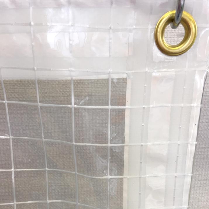 カーテン ビニールカーテン 屋外向け 糸入り 防炎 0.5mm厚 幅1〜44cm