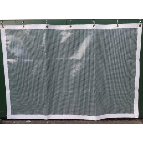 カーテン ビニールカーテン 糸入り透明 防炎 0.8mm厚 幅495