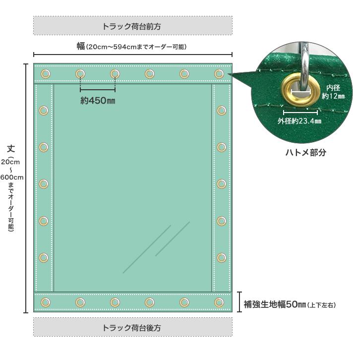トラックシート カラー全23色 防炎機能付 エステル帆布 [0.47mm厚］ 幅
