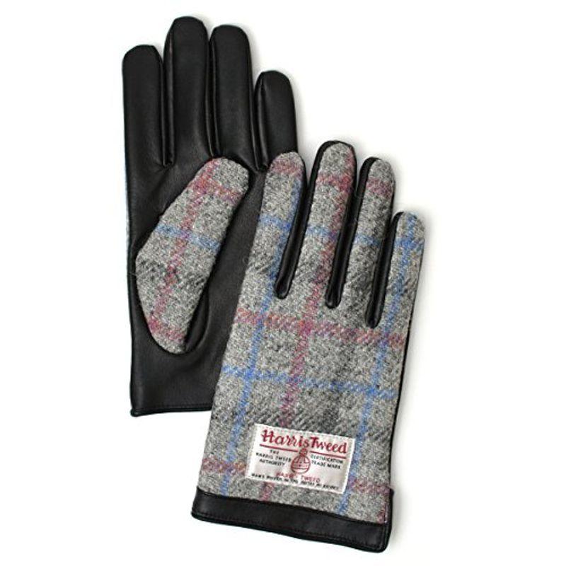 おすすめ トライバル Tribal グレー ブラック 牛革レザースマホ手袋 ツイードとレザーが上品にマッチ メンズ ハリスツイード 財布 帽子 ファッション小物 Www Janvier Labs Com