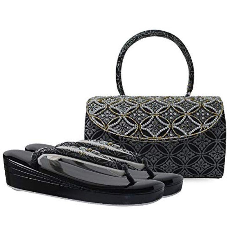 直売大特価祭 振袖用 世美庵 華三彩 草履バッグ セット フリーサイズ 24cm Black 公式 Market Guavabits Com