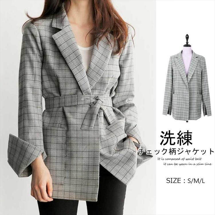 チェック柄ジャケット レディース 長袖 グレンチェック テーラードジャケット ミディアム丈 オフィスカジュアル Sサイズ Mサイズ Lサイズ 送料無料 1jiaph 001 Sheil 通販 Yahoo ショッピング