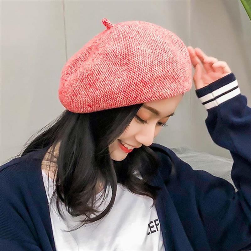 ベレー帽 レディース 可愛い 帽子 キャップ ニット帽 ポッチ付き 無地 ニットベレー あったか 可愛い トレンド 可愛い 送料無料 1jiuce 002 Sheil 通販 Yahoo ショッピング