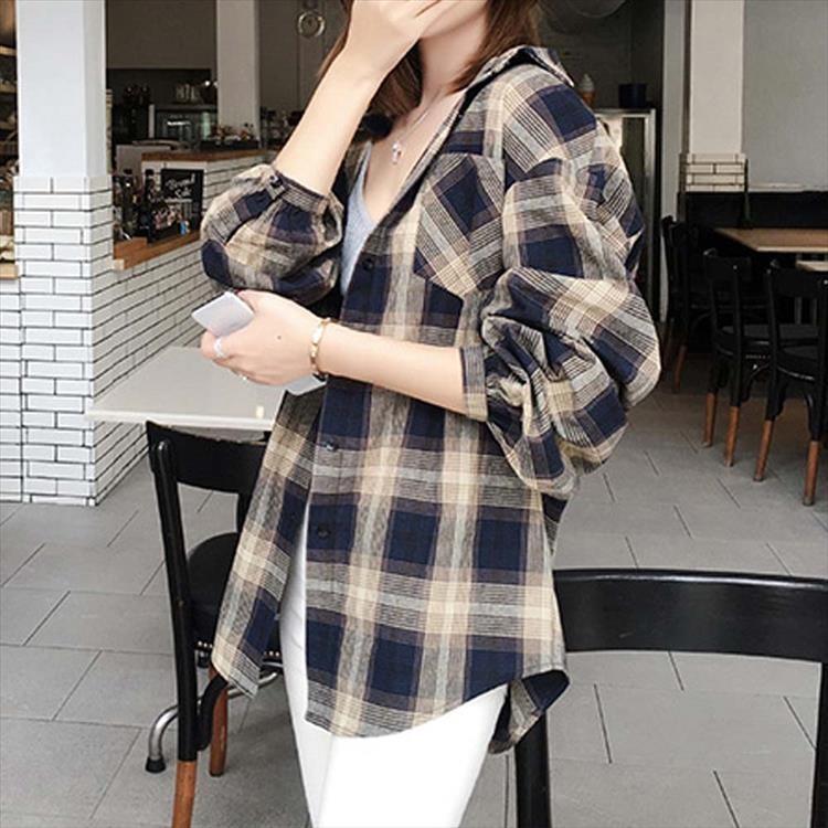 チェックシャツ レディース タータンチェック 長袖シャツ 大きいサイズ トップス ゆったり 大人カジュアル 長袖 送料無料 1wanda 001 Sheil 通販 Yahoo ショッピング