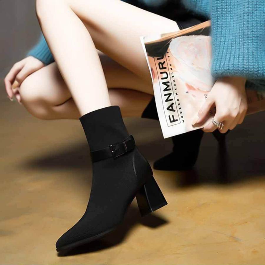 ショートブーツ レディース 女性 ブーツ ブーティ ショート 短め ショートブーツ くつ ストレッチブーツ ついに再販開始