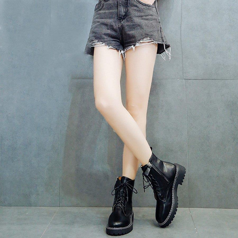 ワークブーツ レディース レースアップブーツ ショートブーツ 歩きやすい 痛くない 履きやすい ブーティ 人気 トレンド juzuh 001 Sheil 通販 Yahoo ショッピング
