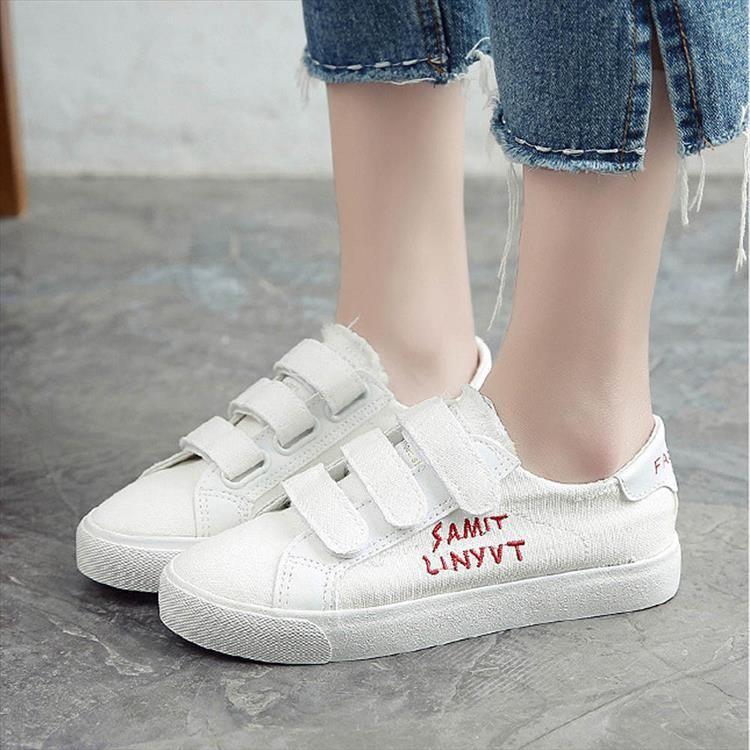 スニーカー レディース マジックテープ キャンパス ローカット 刺繍 韓国ファッション 大人 上品 きれいめ 99feif 001 Sheil 通販 Yahoo ショッピング
