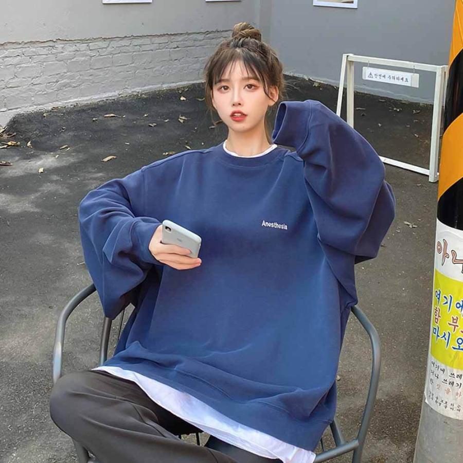 ファッション 女性 レディース トレーナー レイヤード オーバーサイズ 大きめ 部屋着 スェット スウェット 重ね着 ゆったり 大きい トレーナー カラー グレー Www Gellertco Com