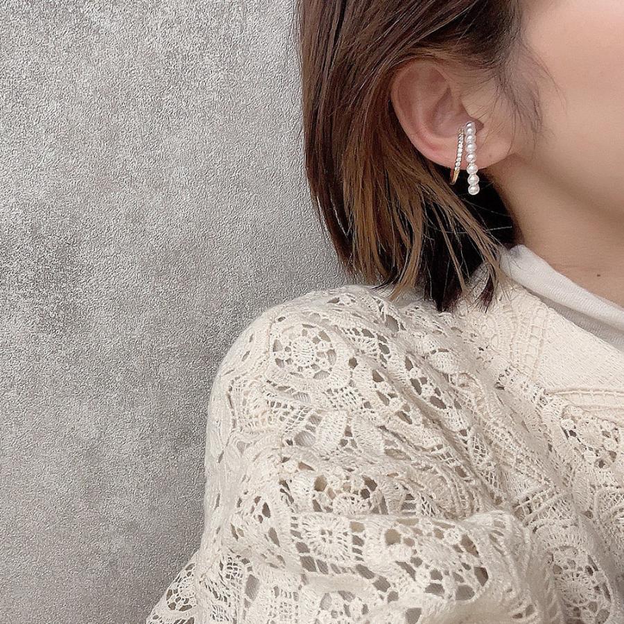 予約 イヤーカフ パール ４点セット 付け方簡単 淡水パール 18金コーティング ニッケルフリー 金属アレルギー対応 可愛い 人気 プレゼント ギフト Sheil Aynaelda Com