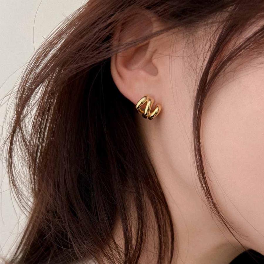 ピアス 金属アレルギー スタッドピアス チェーン 揺れる シルバー925