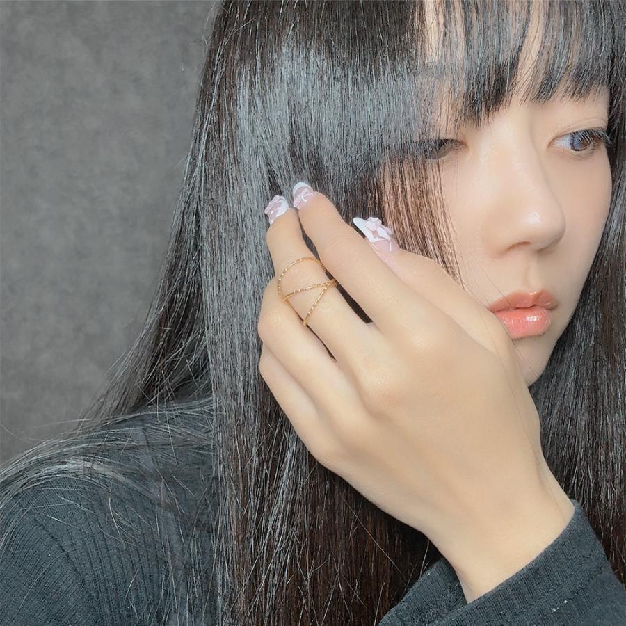 リング 指輪 レディース トリニティ 重ね付け風 3連 華奢 つけっぱなし