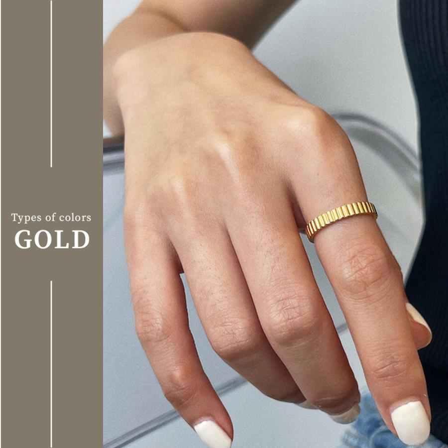 リング 指輪 金属アレルギー つけっぱなし ストライプ 細見 華奢 レディース 11号 14号 16号 重ね付け 爆買 |  | 03