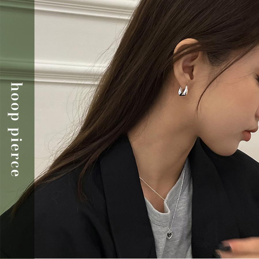 ピアス 金属アレルギー フープピアス 大ぶり フープ シンプル ゴールド シルバー ニッケルフリー 大人 上品 きれいめ |  | 02