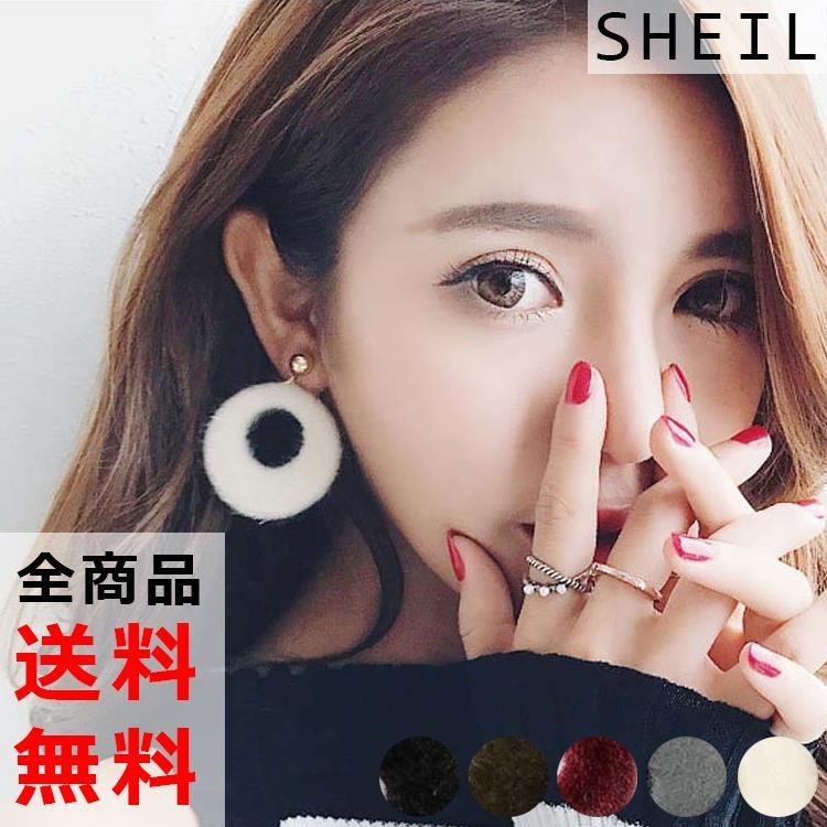 サークルピアス レディース おおぶり 大きい ファー 小顔効果 耳飾り イヤリング 大人 福袋対象商品 Hanyi 002 Sheil 通販 Yahoo ショッピング