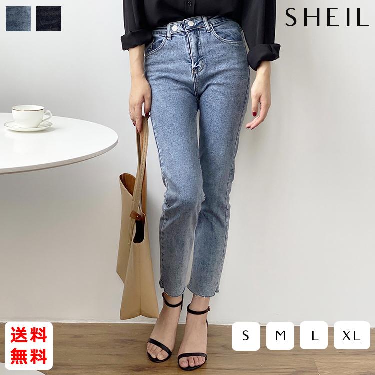 アンクル丈 ハイウエストデニム レディース スリム アンクル ジーンズ 秋 新作 韓国風 韓国ファッション 送料無料 S06 B005 Sheil 通販 Yahoo ショッピング