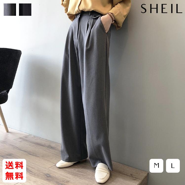 スラックスワイドパンツ レディース 2020 新作 ハイウエスト ワイドレッグパンツ ドレープ ストレート ルーズ S06 B006 Sheil 通販 Yahoo ショッピング