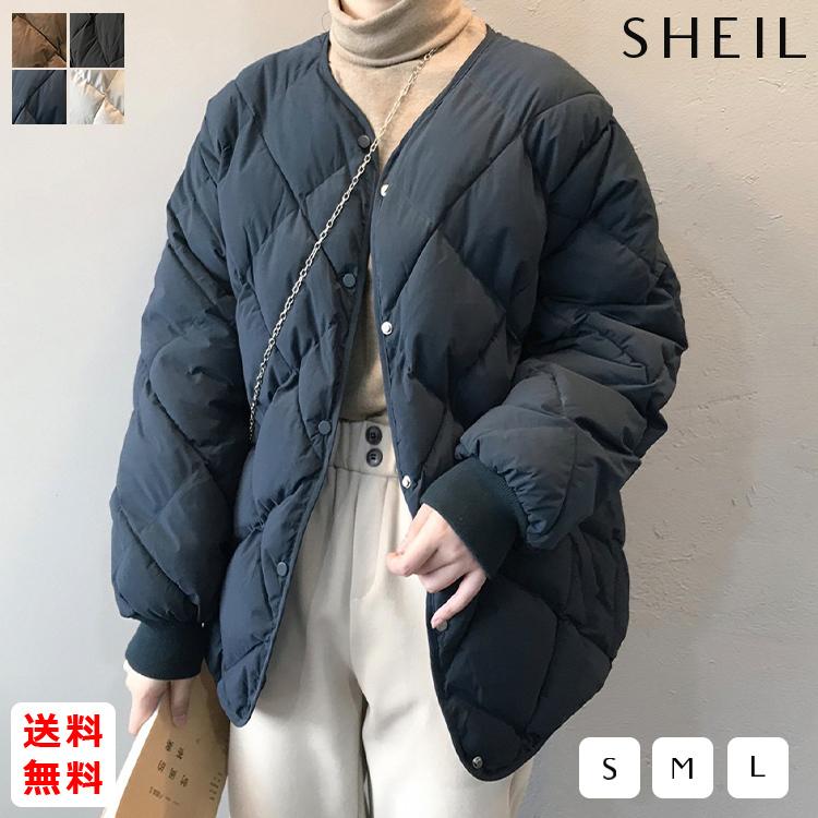 ノーカラーキルティング ジャケット レディース 韓国 韓国ファッション ショートコート ダイヤモンド柄 S06 O027 Sheil 通販 Yahoo ショッピング