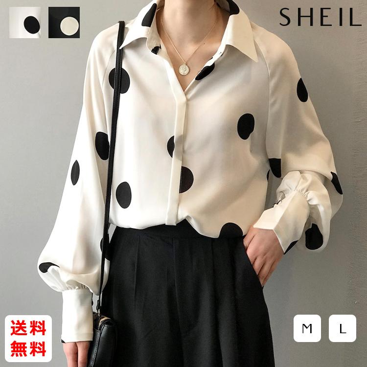 ドット シフォンシャツ レディース コーデ 夏 ブラウス シャツ カーディガン ゆったり ランタンスリーブ S06 T003 Sheil 通販 Yahoo ショッピング