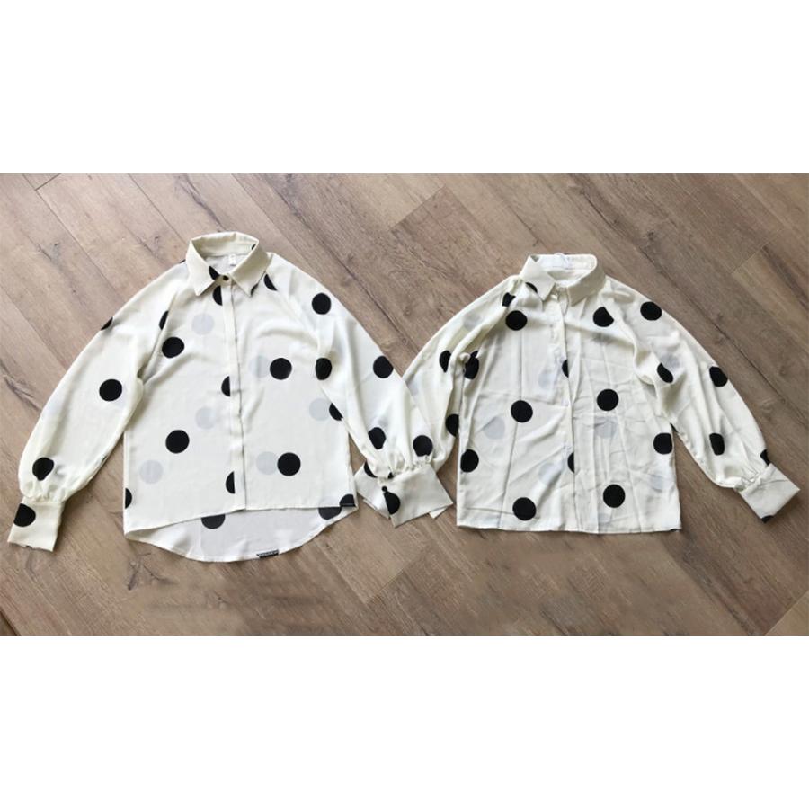 ドット シフォンシャツ レディース コーデ 夏 ブラウス シャツ カーディガン ゆったり ランタンスリーブ S06 T003 Sheil 通販 Yahoo ショッピング