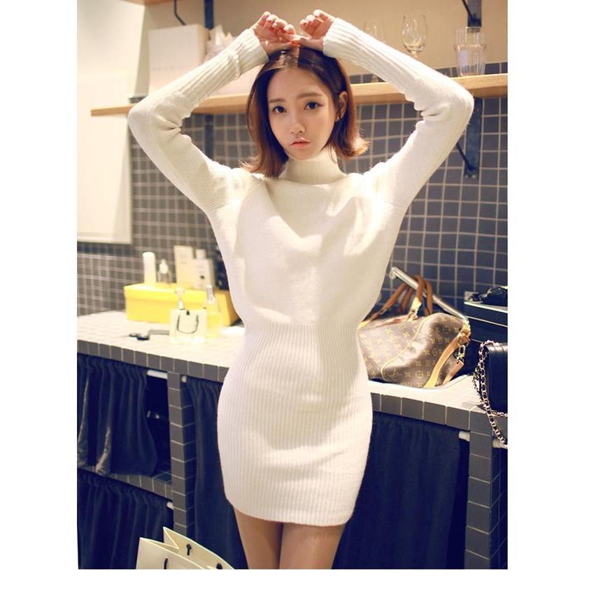 タートルネックニットワンピース 長袖 秋冬 レディース ミニ ショート丈 ニットワンピ ハイネック リブ編み 薄手 黒 ブラック ピンク 青ブルー ブラウン Sihe 001 Sheil 通販 Yahoo ショッピング