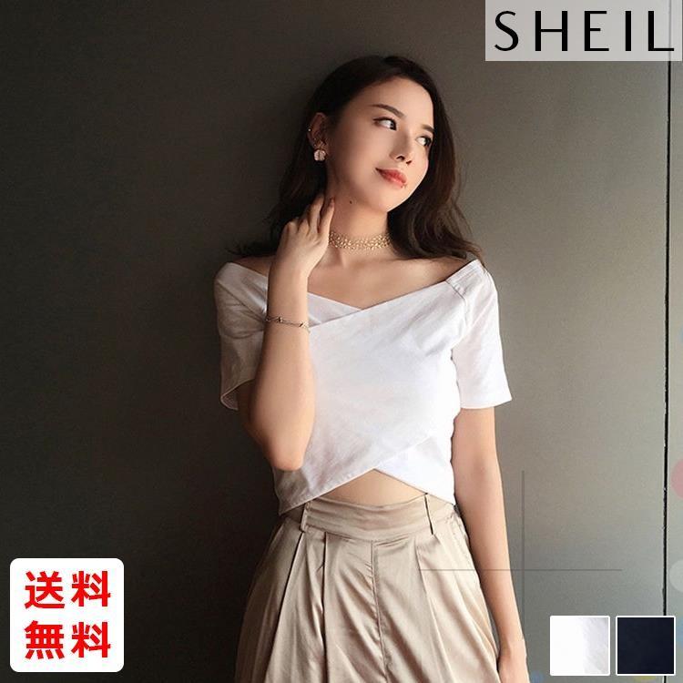 Vネック へそ出し トップス レディース 無地 肩だし きれいめ ショート丈 人気 トレンド トップス 可愛い 送料無料 Ykd 004 Sheil 通販 Yahoo ショッピング