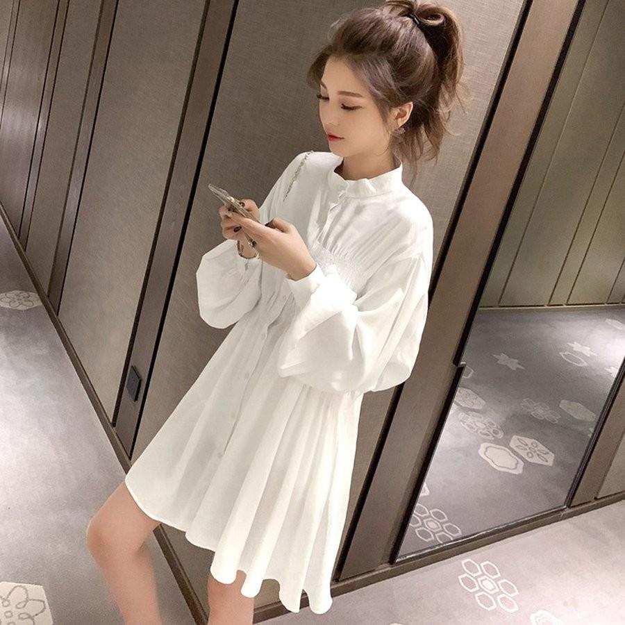 ロングシャツワンピース レディース ブラウス チュニック ワンピ シャツワンピ ミニワンピ 大人 上品 きれいめ 白 黒 S M L 福袋対象商品 Zhuimr 025 Sheil 通販 Yahoo ショッピング