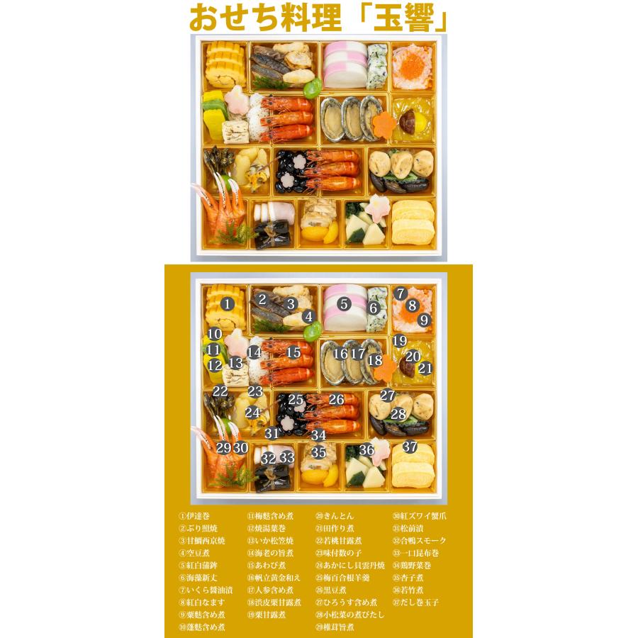 京都しょうざん和風おせち料理「玉響」一段重 2人前 37品入 和風