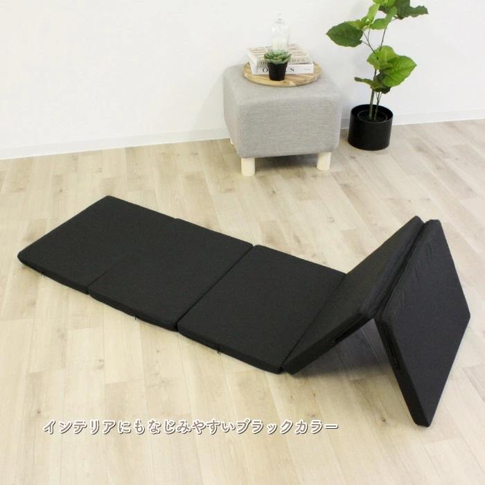 日本製 5つ折り 丸洗い 高通気 折りたたみ マット 幅50cm 厚さ4cm 長さ