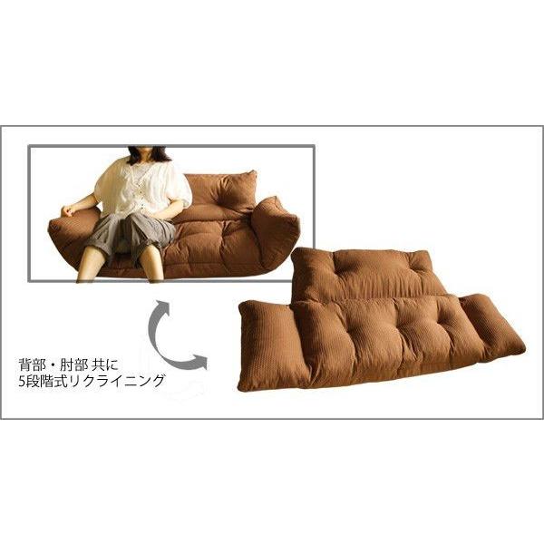 日本製 コンパクト カウチ ソファ 2人掛け 幅 123 リクライニング